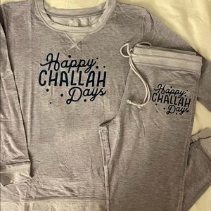 Happy Challah Days Lounge Set for Jewish Holidays Women XS S. L XL XXL